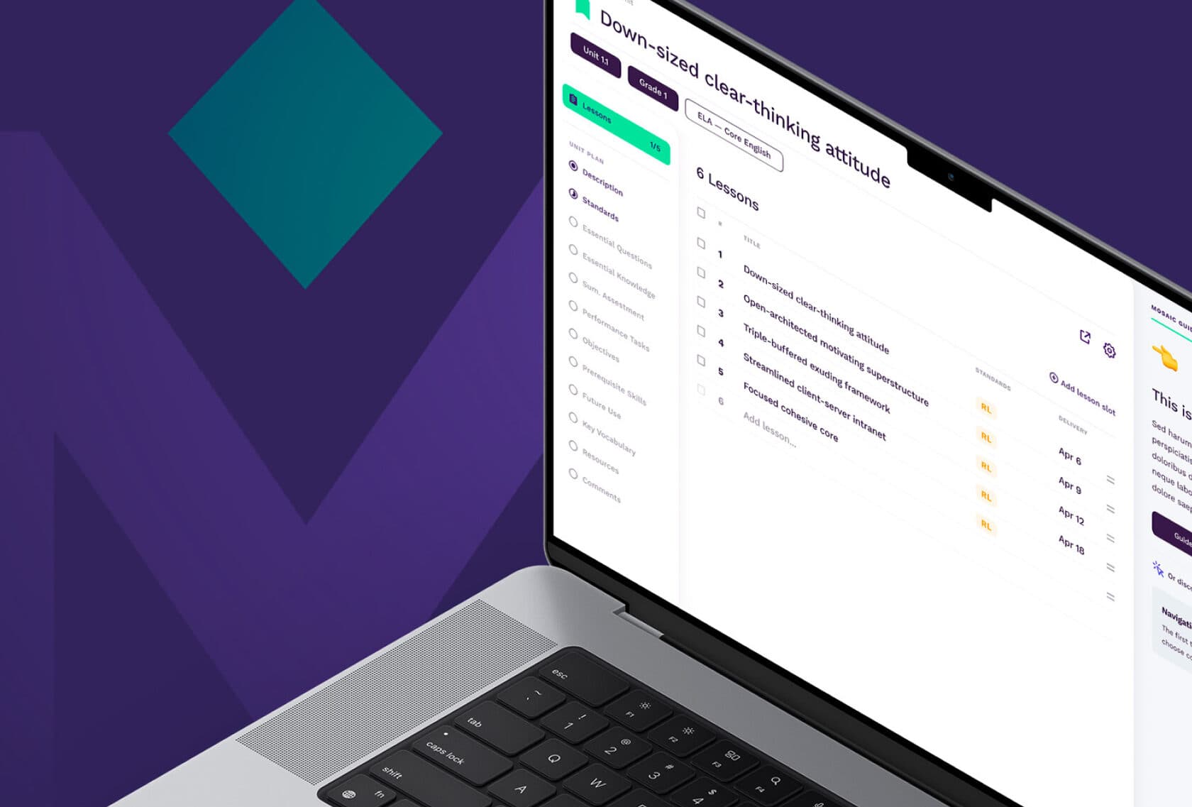 Mosaic Lesson Planner