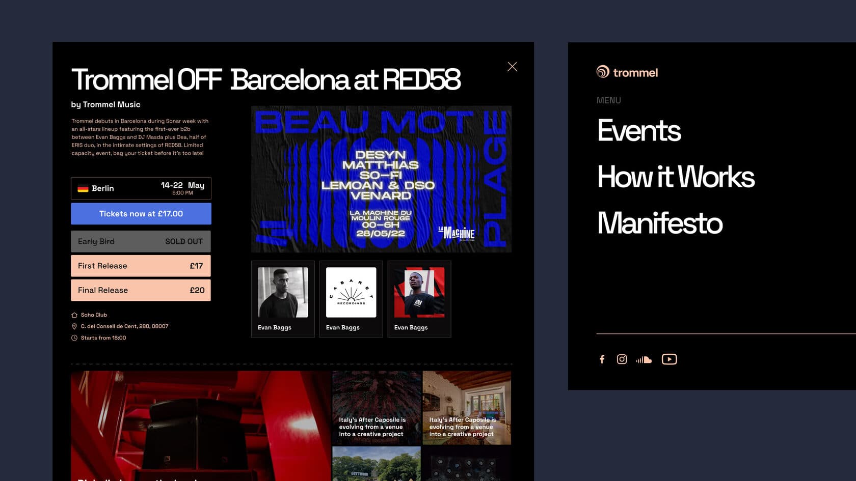 Trommel performance archive